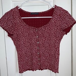 red floral brandy melville top